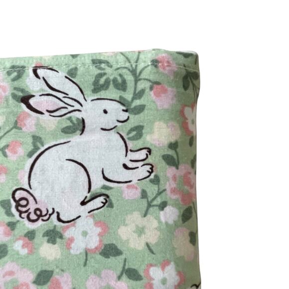 Cath Kidston london JUMPING BUNNIES GREEN Floral 4pc FULL Sheet Set NEW - Picture 6 of 10